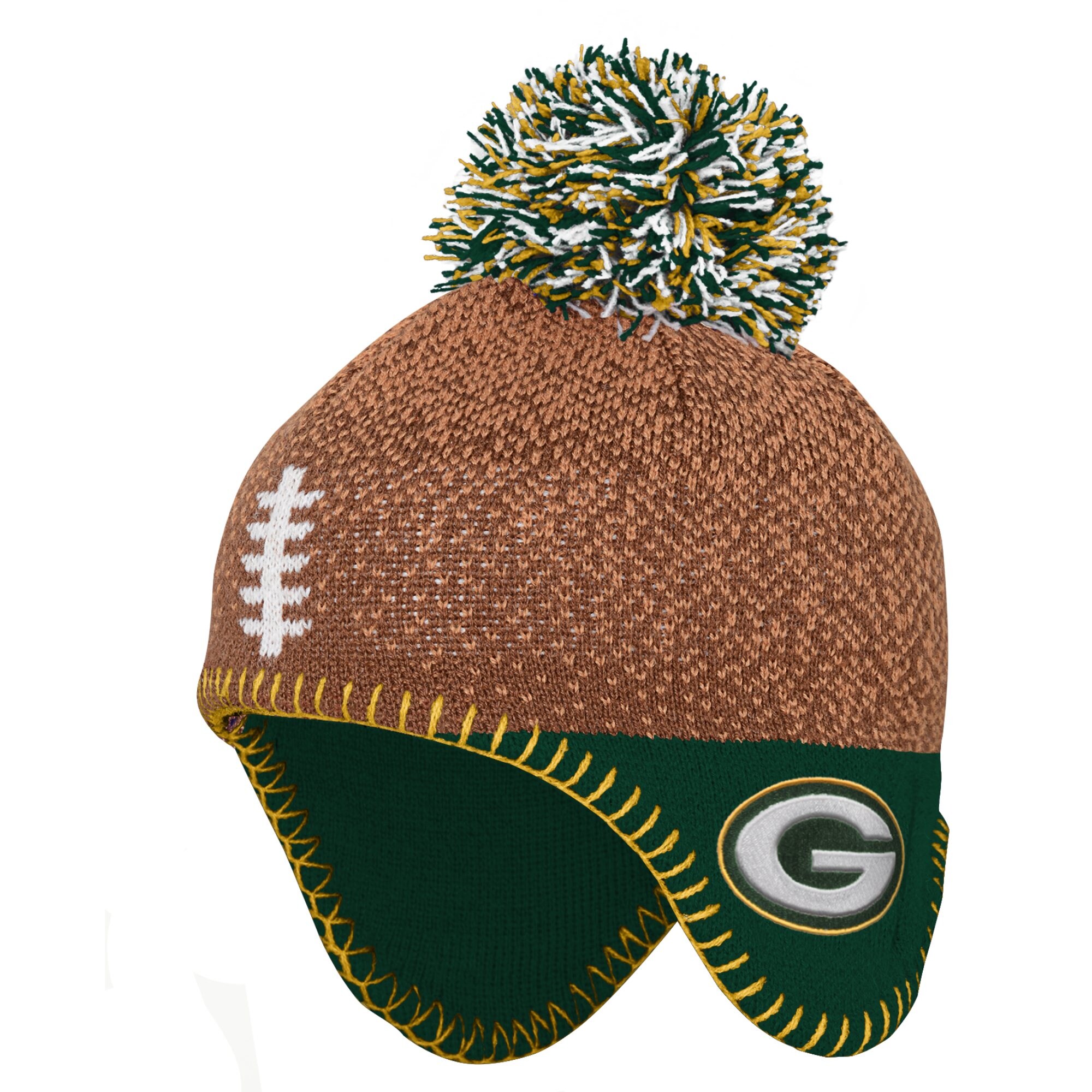 NFL パッカーズ ニット帽 Outerstuff（アウタースタッフ） トドラー ブラウン (NFL Child Football Head Knit)