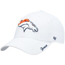 【公式グッズ】NFL ブロンコス アジャスタブルキャップ '47 レディース ホワイト (NFL Womens Miata Clean Up White)