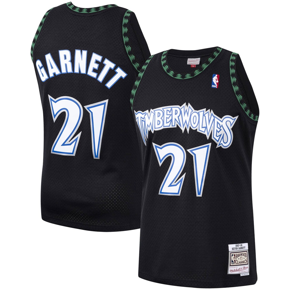 Rep one of your all-time favorite pros with this Kevin Garnett Swingman jersey from Mitchell & Ness. The throwback Minnesota Timberwolves details are inspired by the franchise's iconic look of days gone by. Every stitch on this jersey is tailored to exact team specifications, delivering outstanding quality and a premium feel.ImportedOfficially licensedSwingman ThrowbackCrew neckMaterial: 100% PolyesterHeat-sealed NBA logoSide splits at waist hemWoven jock tagRib-knit collar and arm openingsBrand: Mitchell & NessWoven tag with player detailsSleevelessTackle twill graphicsMachine wash, line dryMesh fabric