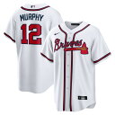 【公式グッズ】MLB ブレーブス ショーン・マーフィー レプリカ ユニフォーム Nike ナイキ メンズ ホワイト (T770 Mens Rep League ...