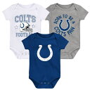 NFL コルツ キッズ用ワンジーセット Outerstuff（アウタースタッフ） ベビー ロイヤル (23 Infant Born to Be 3 Piece Creeper Set)