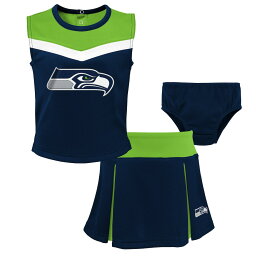 NFL シーホークス チアドレス Outerstuff（アウタースタッフ） トドラー ネイビー (23 Toddler Spirit Cheer 3 Piece Cheerleader Set)