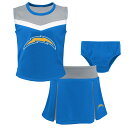 NFL チャージャーズ ワンピース Outerstuff（アウタースタッフ） トドラー パウダーブルー (23 Juvenile Spirit Cheer 3 Piece Cheerleader Set)