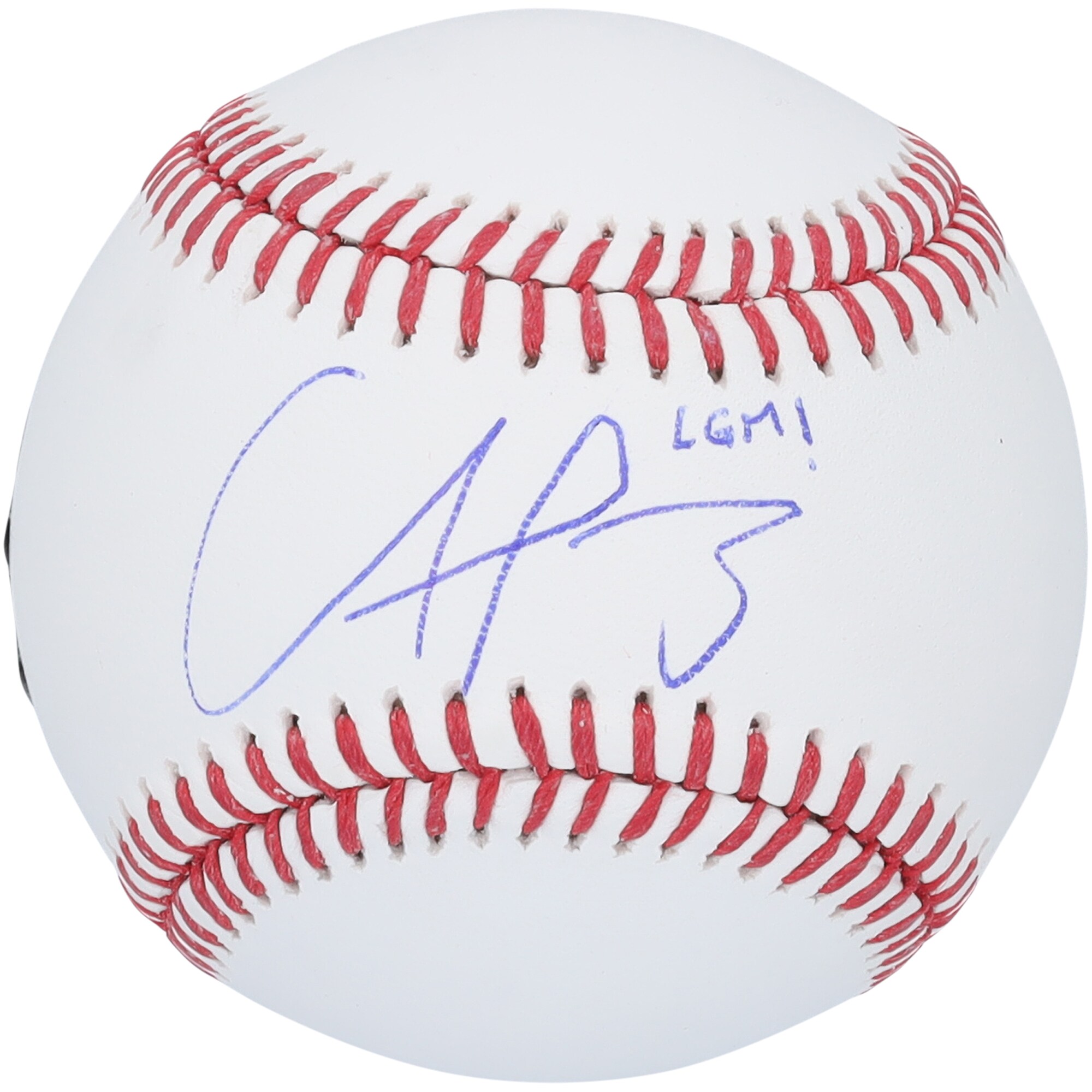 If Francisco Alvarez is your favorite player on the New York Mets, then be sure to add this autographed baseball to your collection. Featuring a hand-signed signature from the star catcher and a ''LGM!'' inscription, it's the perfect way to emphasize your fandom of Francisco Alvarez for years to come.Signature may varyOfficially licensedImportedBrand: Fanatics AuthenticObtained under the auspices of the Major League Baseball Authentication Program and can be verified by its numbered hologram at MLB.com