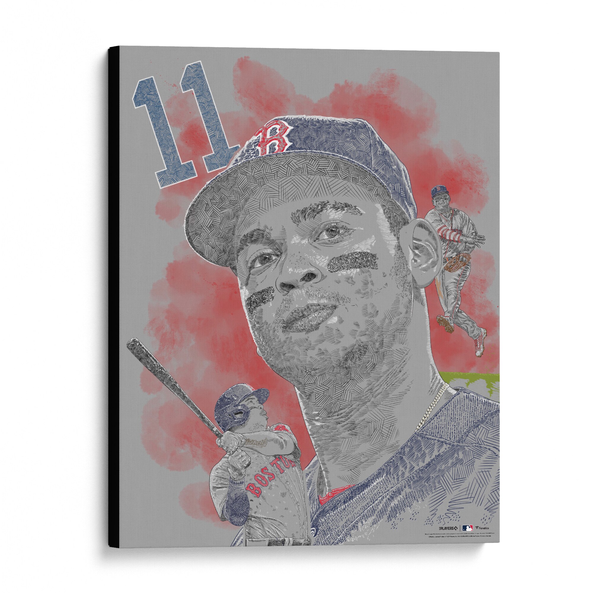 MLB レッドソックス ラファエル・デヴァース ウォールアート Fanatics（ファナティクス） (UNS FR GICLEE 45135)