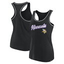 NFL バイキングス タンクトップ Fanatics（ファナティクス） レディース ブラック (23 Women's Logo Wordmark Tank)