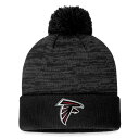 NFL ファルコンズ ニット帽 Fanatics（ファナティクス） メンズ ブラック (NFL Defender Cuffed Pom Knit)