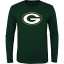 【公式グッズ】NFL パッカーズ 長袖 Tシャツ Outerstuff キッズ グリーン (23 Youth Primary Logo LST)