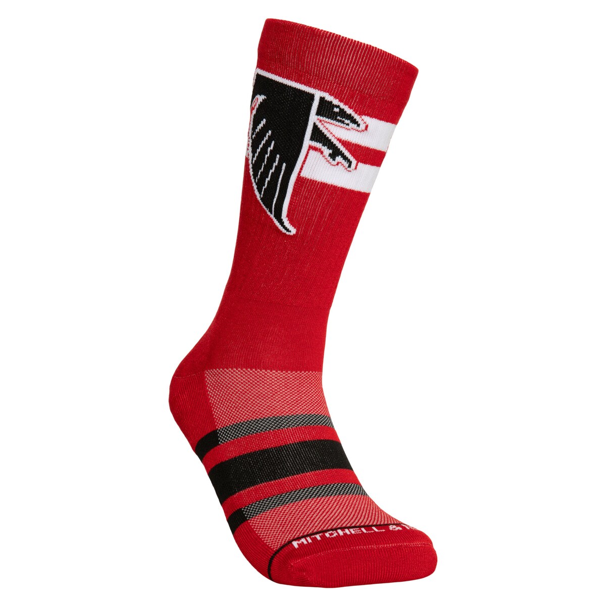 NFL ファルコンズ ソックス Mitchell & Ness（ミッチェル＆ネス） レッド (UNISEX NFL LATERAL CREW SOCKS)