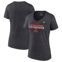 Celebrate the Arizona Diamondbacks' 2023 National League Championship with the Fanatics Branded Heather Charcoal Arizona Diamondbacks 2023 National League Champions Locker Room Plus Size V-Neck T-Shirt. Crafted from a soft cotton and polyester blend, this exclusive tee features a comfortable V-neck design and bold graphics that proudly display your unwavering support for the Arizona Diamondbacks. Whether you're cheering from the stands or simply showing your team spirit, this plus size T-shirt is the perfect way to represent the Arizona Diamondbacks and commemorate their historic victory.Material: 60% Cotton/40% PolyesterOfficially licensedMachine wash, tumble dry lowShort sleeveScreen print graphicsBrand: Fanatics BrandedImportedV-neck