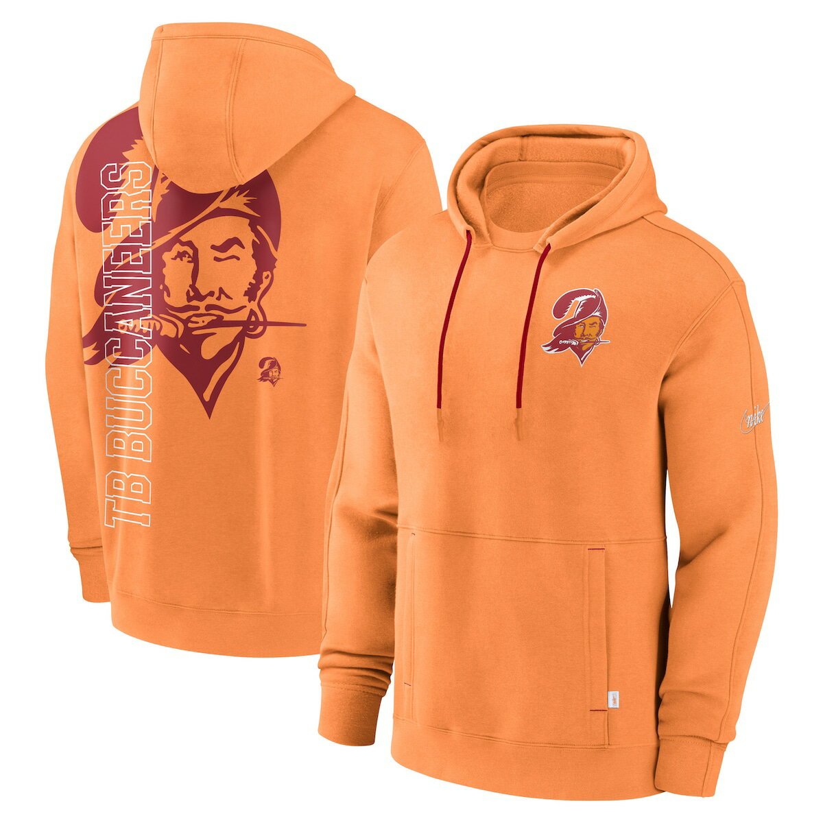 NFL バッカニアーズ プルオーバー パーカー Nike ナイキ メンズ オレンジ (23 MEN'S NIKE LAYERED LOGO LS PO STATEMENT HOODIE)