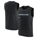 【公式グッズ】MLB マーリンズ タンクトップ Nike ナイキ メンズ ブラック (23 Men's Nike Exceed Tank)