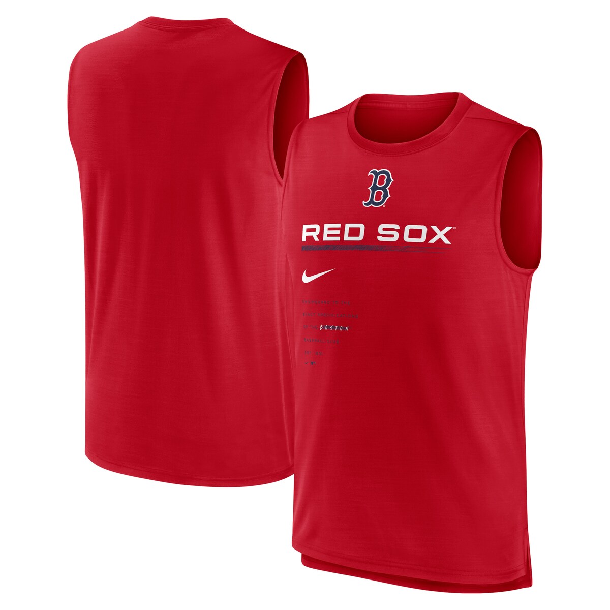 【公式グッズ】MLB レッドソックス タンクトップ Nike ナイキ メンズ レッド (23 Men's Nike Exceed Tank)