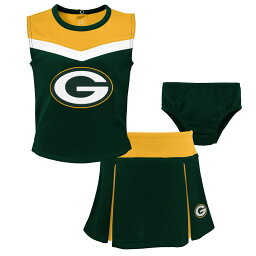 NFL パッカーズ チアドレス Outerstuff（アウタースタッフ） トドラー グリーン (23 Toddler Spirit Cheer 3 Piece Cheerleader Set)