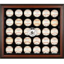 The New York Mets 30-ball display case is made of 1/8"-thick acrylic with a brown wood frame. It features five individual shelves which each house six balls. It is either wall-mountable or can sit on a shelf or countertop. Perfect for a themed collection. Measures 22" x 4 1/2" x 25". Comes engraved with the team logo. Officially licensed by Major League Baseball. Memorabilia sold separately.Officially licensedHas a LogoMade in the USAMade in the U.S.A.Memorabilia sold separatelyMade of acrylic and woodEngraved team graphicsBrand: Fanatics AuthenticFive shelves hold six balls each30-Ball display case