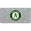 MLB アスレチックス カー用品・カーアクセサリー ウィンクラフト (STO MLB Acrylic Glitter License Plate)