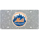 MLB メッツ カー用品・カーアクセサリー ウィンクラフト (STO MLB Acrylic Glitter License Plate)