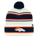 楽天Fanatics公式ストア 楽天市場店NFL ブロンコス ニット帽 '47 キッズ ホワイト （NFL Youth Stripling Cuffed Pom Knit）