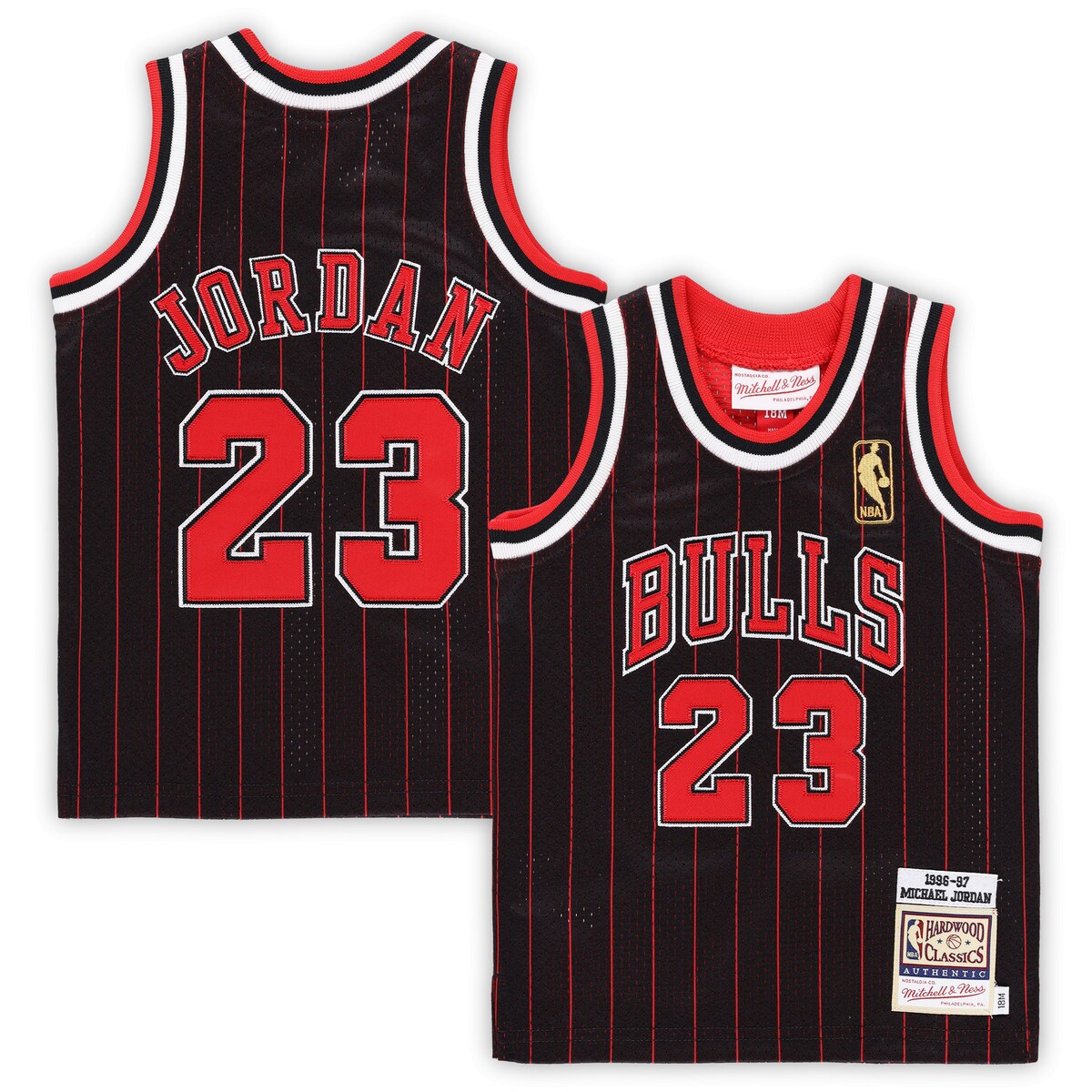 NBA ブルズ マイケル・ジョーダン オーセンティック ユニフォーム Mitchell & Ness ミッチェル＆ネス ベビー ブラック OST MNC Infant Authentic Michael Jordan Jerseys 