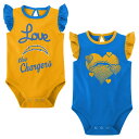 NFL チャージャーズ ベビー服 セット Outerstuff（アウタースタッフ） ベビー パウダーブルー (23 Newborn Spread the Love 2 Pack SS Creeper Set)