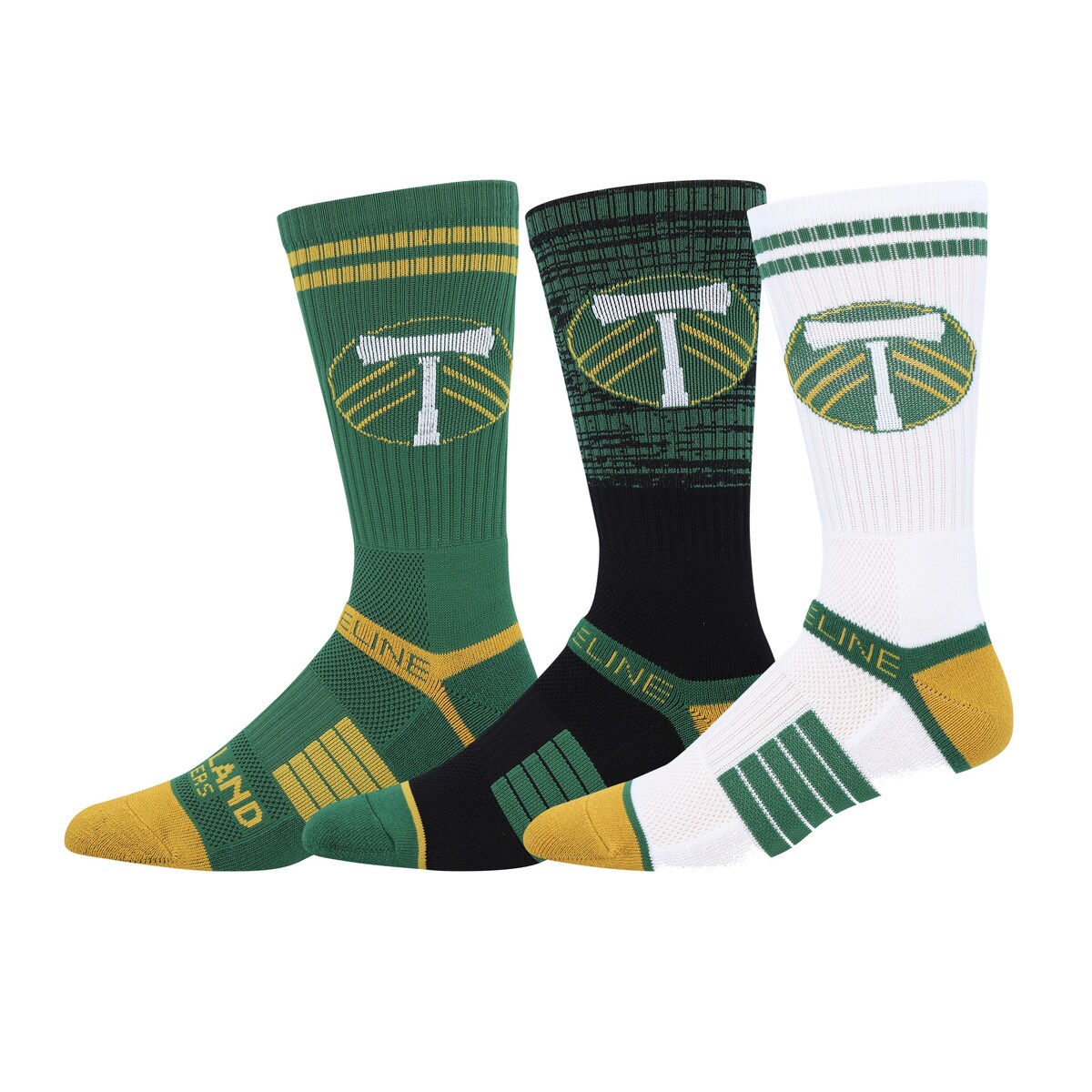 MLS eBo[Y \bNX StridelineiXgChCj Y (SDE HO22 Men's Premium Knit Crew Sock 3-Pack)