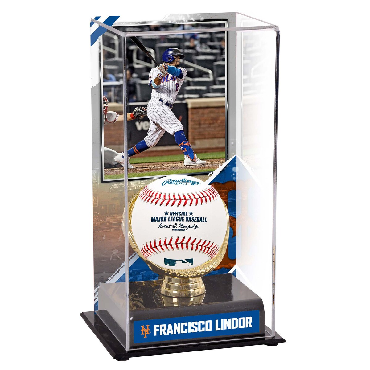 Take your collection of Francisco Lindor memorabilia to the next level with this New York Mets Gold Glove Display Case w...