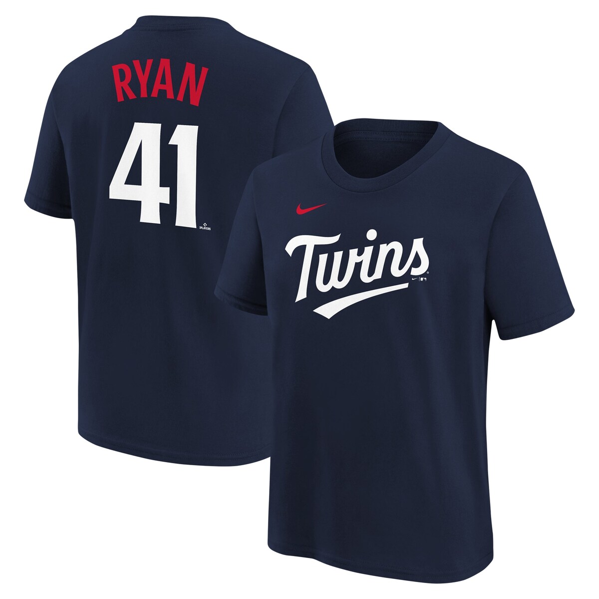 【公式グッズ】MLB ツインズ ジョー・ライアン Tシャツ Nike ナイキ キッズ ネイビー (Youth Home N&N SST - League Request)