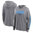 NFL タイタンズ Tシャツ Fanatics（ファナティクス） レディース ヘザーグレイ (23 HSN Women's Classic Outline Lightweight LS Hood)