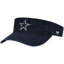 【公式グッズ】NFL カウボーイズ サンバイザー '47/フォーティーセブン メンズ ネイビー (NFL Clean Up Visor)