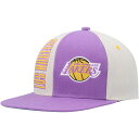 【公式グッズ】NBA レイカーズ スナップバック キャップ Mitchell & Ness/ミッチェル&ネス メンズ クリーム (NBA MNC HWC Pop Panel Snapback)