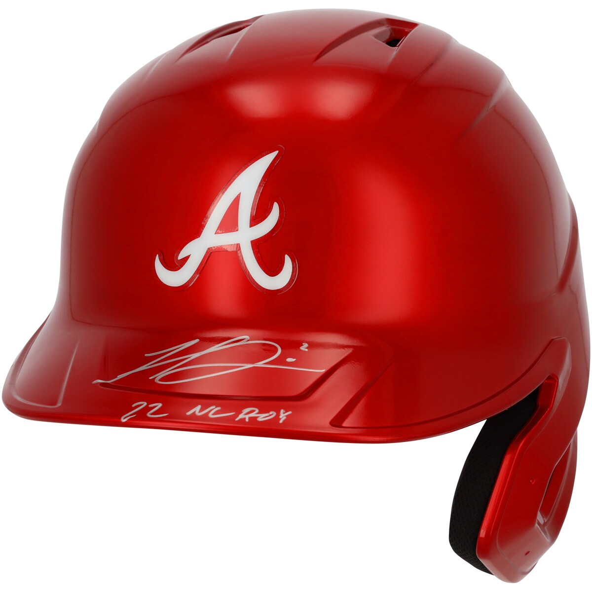 If Michael Harris II is one of your favorite players on the Atlanta Braves, then be sure to pick up this autographed Alternate Chrome Rawlings Mach Pro Replica Batting Helmet. Featuring an authentic signature from the Atlanta Braves star and a ''22 NL ROY'' inscription, this memorabilia is a must-have for any fan of Michael Harris II or serious MLB collector.ImportedSignature may varyBrand: Fanatics AuthenticOfficially licensedObtained under the auspices of the Major League Baseball Authentication Program and can be verified by its numbered hologram at MLB.com