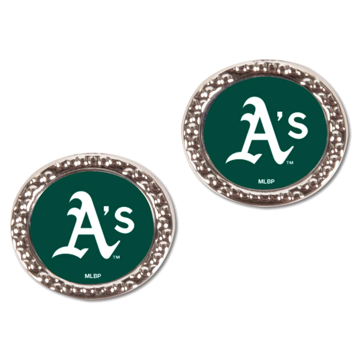 MLB アスレチックス ピアス・イヤリング ウィンクラフト レディース (Oval Post Earrings)