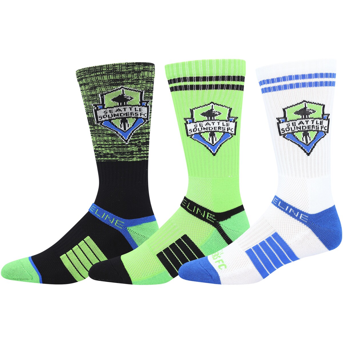 MLS TE_[YFC \bNX StridelineiXgChCj Y (SDE HO22 Men's Premium Knit Crew Sock 3-Pack)