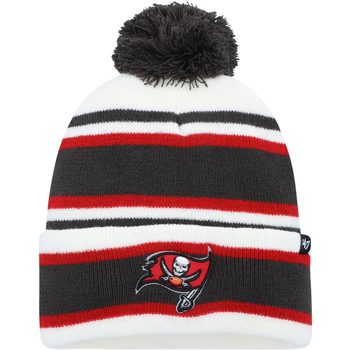 楽天Fanatics公式ストア 楽天市場店NFL バッカニアーズ ニット帽 '47 キッズ ホワイト （NFL Youth Stripling Cuffed Pom Knit）