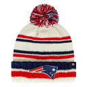 【公式グッズ】NFL ペイトリオッツ ニット帽 '47 /フォーティーセブン キッズ クリーム (NFL Youth Driftway Cuff Pom Knit)