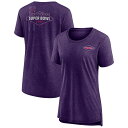 NFL スーパーボウル グッズ Tシャツ Fanatics（ファナティクス） レディース ヘザーパープル (Women's Super Bowl LVIII Famous Sign Triblend Short Sleeve Tee)