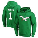 Showcase your love for Jalen Hurts and the Philadelphia Eagles with this Fanatics Branded Name & Number hoodie. Featuring bold graphics and player details, this pullover is perfect for showing your fandom in chillier weather. The fleece lining adds an extra layer of warmth to keep you comfortable and cozy on game day.HoodedPulloverMachine wash, tumble dry lowBrand: Fanatics BrandedMaterial: 80% Cotton/20% PolyesterOfficially licensedLong sleeveImportedScreen print graphicsMidweight hoodie suitable for moderate temperaturesFront pouch pocketFleece lining