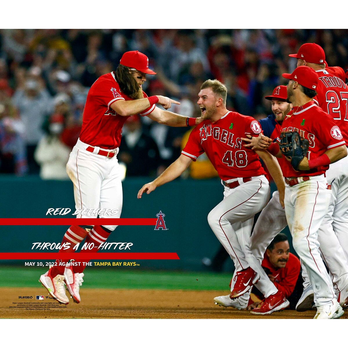 【公式グッズ】MLB エンゼルス リード・デトマーズ コレクタブルアイテム(フォトプリント) Fanatics(ファナティクス) (UNS BB PHOTO 5112022 - 3)