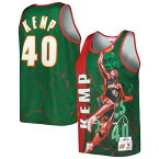 NBA スーパーソニックス ショーン・ケンプ タンクトップ Mitchell & Ness（ミッチェル＆ネス） メンズ グリーン (NBA MNC PLAYER BURST MESH TANK)