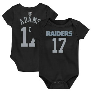 【公式グッズ】NFL レイダース ダバンテ・アダムス ロンパース Outerstuff(アウタースタッフ) ベビー ブラック (23 Infant 12-24 MO Mainliner Player N&N Creeper)