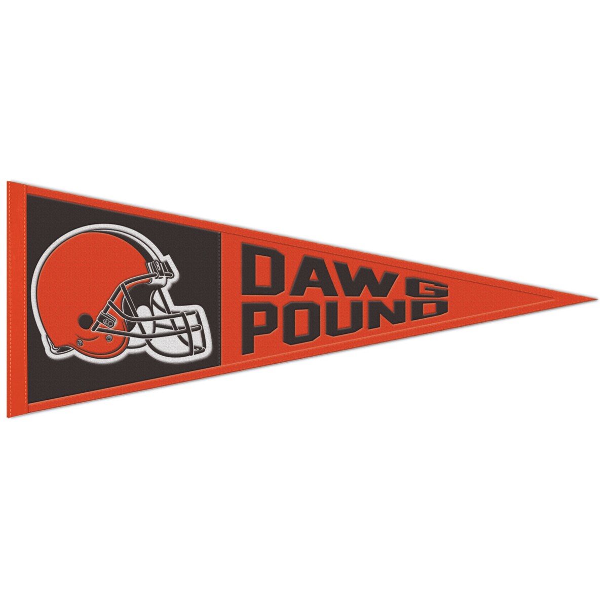 Flaunt your unwavering Cleveland Browns fandom with this WinCraft 13" x 32" pennant. It features a single-sided design of embroidered team graphics, including their iconic logo and famous slogan that true supporters have come to love. The durable wool fabric makes this the perfect addition to your collection of Cleveland Browns dcor.Material: 70% Wool/30% PolyesterSingle-sided designImportedOfficially licensedMeasures approx. 13'' x 32''Brand: WinCraftWipe clean with a damp clothEmbroidered graphics