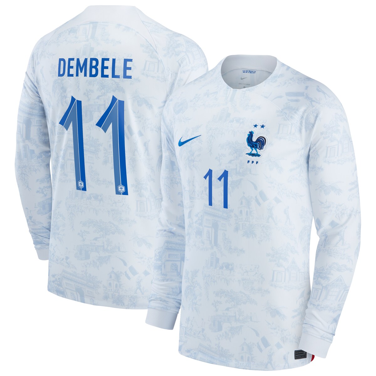 【公式グッズ】NATIONAL TEAM フランス代表 デンベレ レプリカ ユニフォーム Nike ナイキ メンズ ホワイト (15791 JERMENCRP)