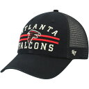 NFL ファルコンズ アジャスタブルキャップ '47 メンズ ブラック (NFL Highpoint Trucker Clean Up)