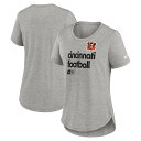 エントリーでポイント 5倍【公式グッズ】NFL ベンガルズ Tシャツ Nike ナイキ レディース ヘザーグレイ (24 Women's Nike Fashion Short Sleeve Triblend Tee)(4)