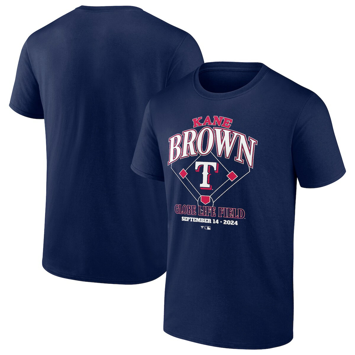 【公式グッズ】MLB レンジャーズ Tシャツ Fanatics/ファナティクス メンズ ネイビー (Fanatics Kane Brown x MLB SST)