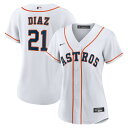 【公式グッズ】MLB アストロズ ジャイネル・ディアス ホーム ユニフォーム (レプリカ) Nike/ナイキ レディース ホワイト (Women's Repli...