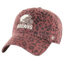 エントリーでポイント 5倍【公式グッズ】NFL ブラウンズ アジャスタブルキャップ '47 レディース ブラウン (NFL Womens Tawny Clean Up)(4)