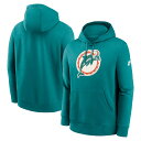 【公式グッズ】NFL ドルフィンズ プルオーバー パーカー (ビッグサイズ) Nike ナイキ メンズ アクア (Men's Nike Club Logo Hoodie TALL)