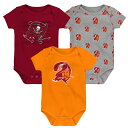【公式グッズ】NFL バッカニアーズ ロンパースセット Outerstuff(アウタースタッフ) ベビー レッド (24 Newborn Team Starte...