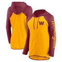 【公式グッズ】NFL コマンダーズ フルジップ パーカー Fanatics(ファナティクス) レディース ゴールド (24 Women's LC Sleeve ...